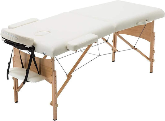 Massage Bed Portable Massage Table 28 Inche Wide Lash Bed Heigh Adjustable 2 Folding Spa Table with Non-Woven Bag for Spa Footmassage Facial Carespa Tattoo