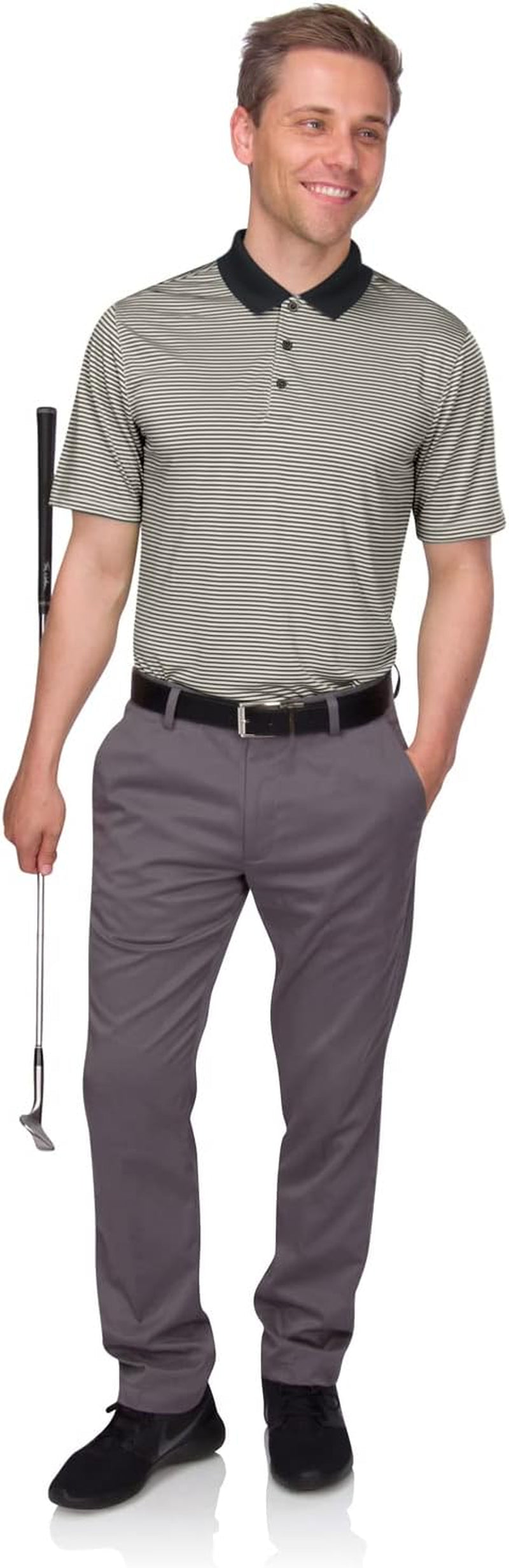 Quick Dry Golf Shirts for Men - Moisture Wicking Short-Sleeve Casual Polo Shirt
